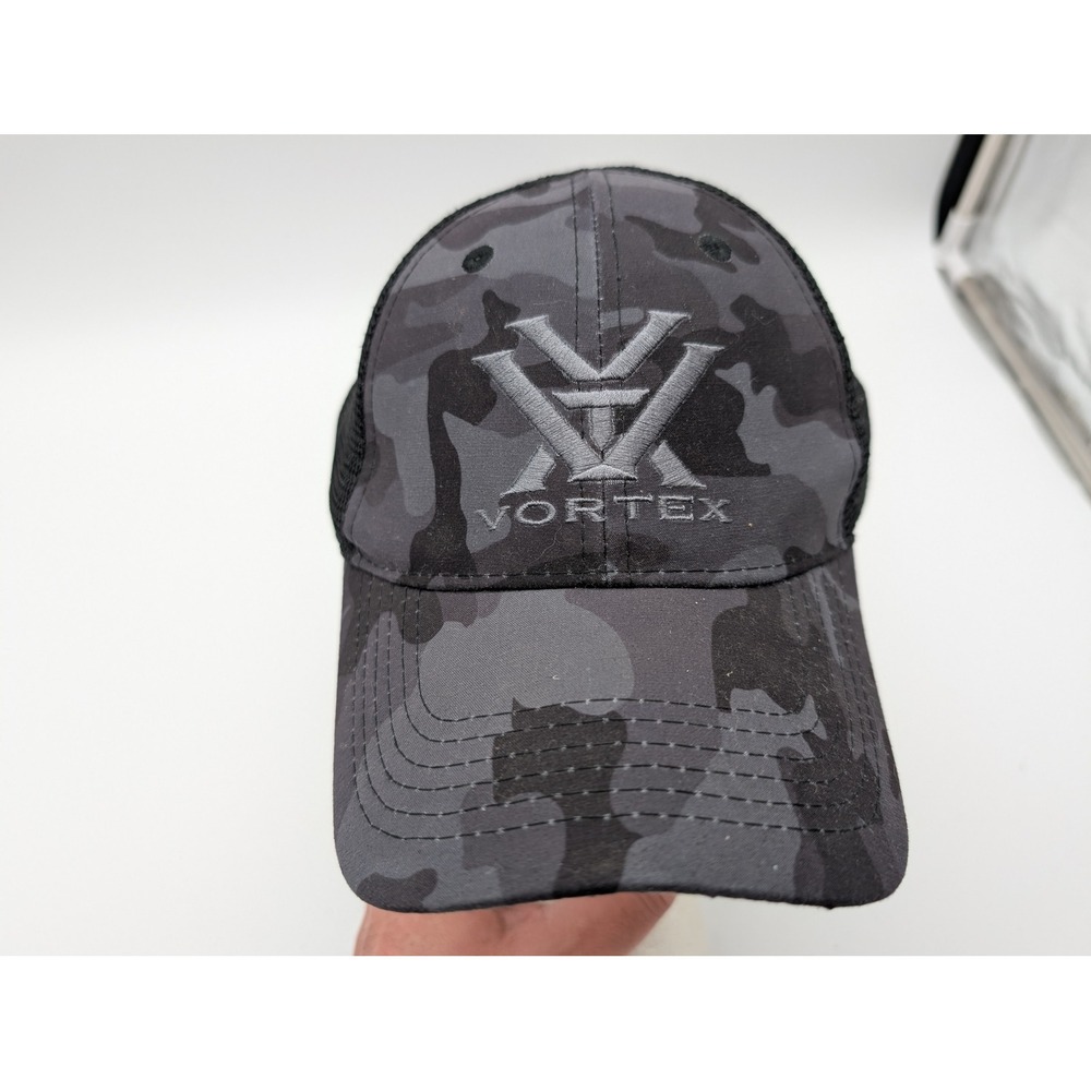 Vortex Optics Trucker Hat Camo Black Grey Mesh Snapback Cap OSFM
